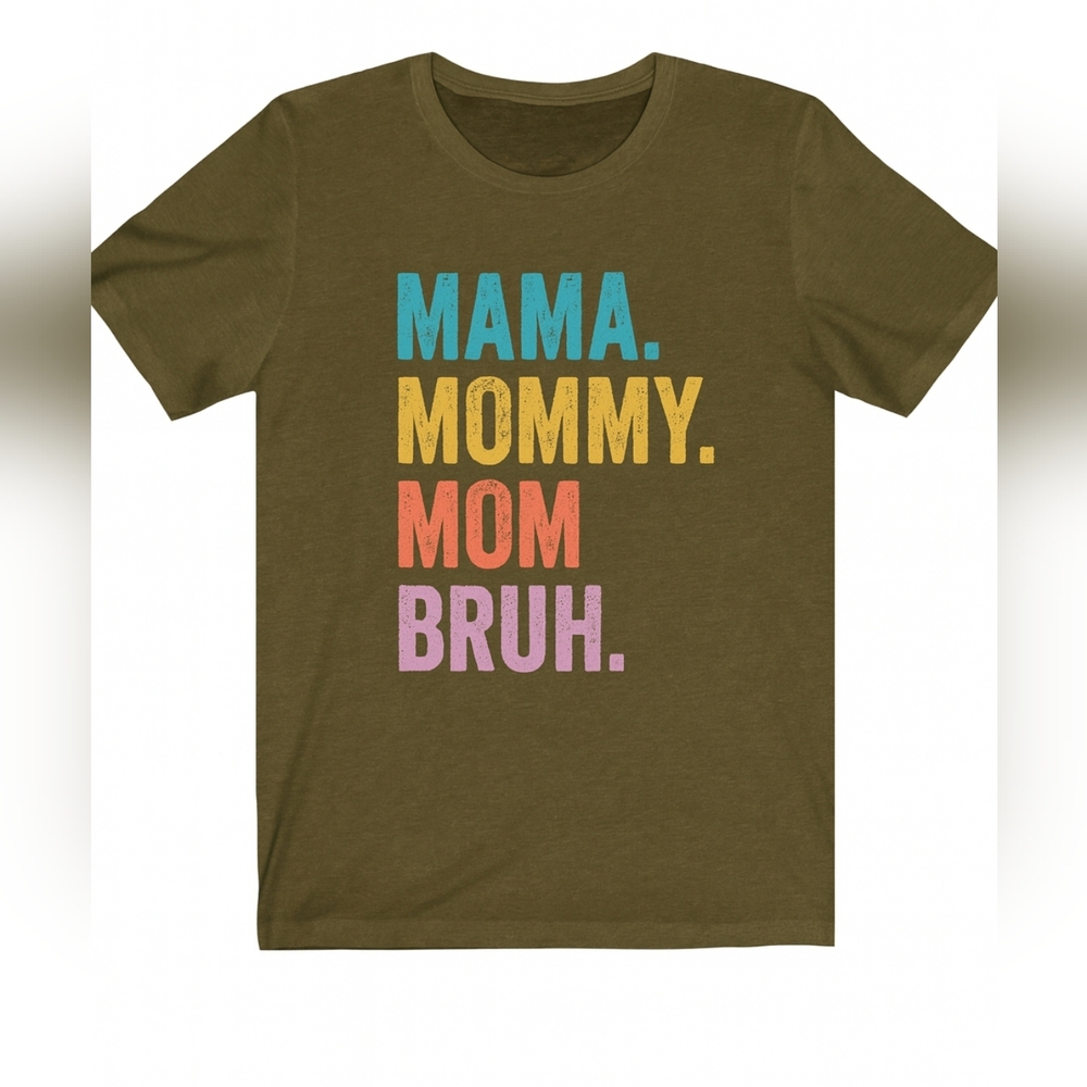 Olive Green Graphic Womans T-Shirt